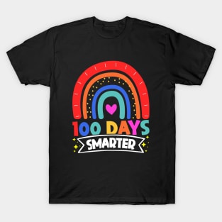 100th Days Smarter - Rainbow Design For Teachers, Educators, And Students T-Shirt